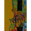 Violin Oil Painting  Musical Artwork  Music Instrument Art  Impasto Modern Art