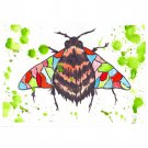 Honeybee Painting Insect Original Art Nature Painting Honey Bee Art Watercolor