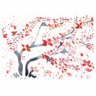 Cherry Blossom Art Tree Original Painting Japanese Artwork Pink Floral Painting