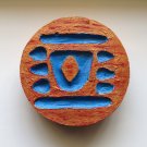 Maya Pattern Cup Holder Coaster Handmade Sculpture Art Bas-Relief Home Decor