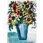 Abstract Flowers Painting Floral Original  Impasto Above Sofa Art Still Life