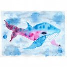 Whale Painting Original Ocean Painting Fish Wall Artwork Nautical Art Marine Art