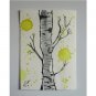 Original  Painting  Birch Trees  ACEO  Card Tree  Watercolor Art Collectible
