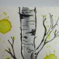Original Painting Birch Trees ACEO Card Tree Watercolor Art Collectible