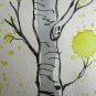 Original Painting Birch Trees ACEO Card Tree Watercolor Art Collectible