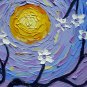 Original Oil Painting Cherry Tree Blossom Art Sakura Japanese Artwork