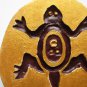 Lizard Maya Cup Holder Coaster Handmade Sculpture Bas-Relief Home Decor Art