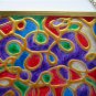 Handmade Stained Glass Abstract Suncatcher Ornament  Hand Painted Panel Art