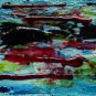 Original Painting ACEO Abstract 3D Stained Glass Miniature Contemporary