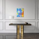 Modern Contemporary GeometricOriginal Oil on Canvas in the Fauvist Delauney Style