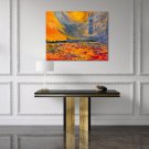 Modern Original Oil on canvas - Homage to Monet of London fogi in Fauvist/Matisse Style