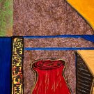 Original Abstract Oil On Canvas Painting or a vase in Vivid Geometric in The Fauvist/Matisse Style