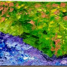 Original Modern Oil On Canvas Depicting Flooding in Washington Park in Impressionism/Fauvist style