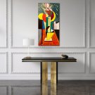 Modern Original Oil painting on Canvas - Colorful Guardian Angel in the Matisse & Fauvist Style