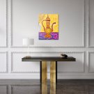 Original Oil Painting in Impressionist in Style of Fauvist and Matisse of Flowers and Carafe