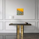 Modern Contemporary Oil on Canvas of an abstract sunset in the Fauvist and Sonia Delaunay style