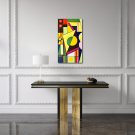 Abstract Oil Painting of Geometric Shapes in Fauvist/Matisse/Delauney Style