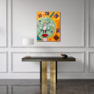 Original Contemporary Modern Oil on Canvas With Textured Paper in Fauvist/Matisse Style