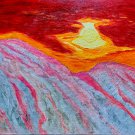 Original Contemporary Red And Yellow Oil On Canvas In The Fauvist Style