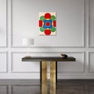 Original Abstract Oil Painting of Circlular Shapes in Motion In Fauvist/Matisse/Impressionist Style