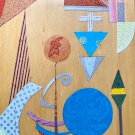 Abstract Mixed Media Art on Wood Panel Canvas done in the Fauvist/Impressionist/Dali Style