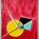 Original Abstract Oil Painting of Geometric Shapes In The Fauvist/Matisse/Impressionist Style