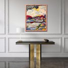 Original Modern Contemporary Oil on Canvas of a colorful house in nature in Fauvist Matisse style