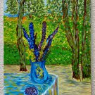 Original Contemporary Oil On Canvas Depicting View of Park in Summertime Done in Fauvist Style