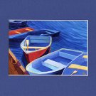 CAPE COD Rowboats Skiff Dinghy Ocean Print R Rutana