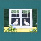 WESTIES West Highland Terrier dogs Matted Print, Renee Rutana