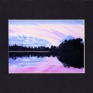 KEYWEST Florida SUNSET Matted Print, Pink Purple Sky, Renee Rutana