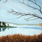 CONNECTICUT ART Original Painting Crystal Lake, 18 x 24, Renee Rutana