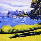 ACEO Print of Original Cape Cod Boats Harwichport Harbor Painting, Renee Rutana