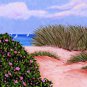 ACEO Print of Original Cape Cod Dune & Beach Roses Painting