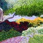ACEO Print of Original PORTSMOUTH, NEW HAMPSHIRE Floral Garden Painting, Renee Rutana
