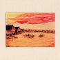 SEASCAPE SUNSET, Orange, Red & Grey Tones, Renee Rutana