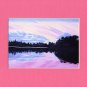 KEYWEST Florida SUNSET Matted Print, Pink Purple Sky, Renee Rutana