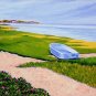 CAPE COD Sea CHATHAM Painting BOAT Matted Print, Renee Rutana