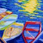 CAPE COD Rowboats, Matted Print, Skiff Seascape Dinghy, Renee Rutana