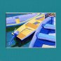 CAPE COD Rowboats, Dinghy, Skiff, Matted Print, Renee Rutana