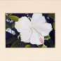 Hawaii HIBISCUS Flower Spring, White, Lemon Yellow & Greens