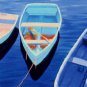 ACEO Print of Original Rowboats Painting, Renee Rutana