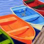 ACEO Print of Original Rowboats Painting, Renee Rutana