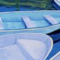 ACEO Print of Original Rowboats Painting, Renee Rutana