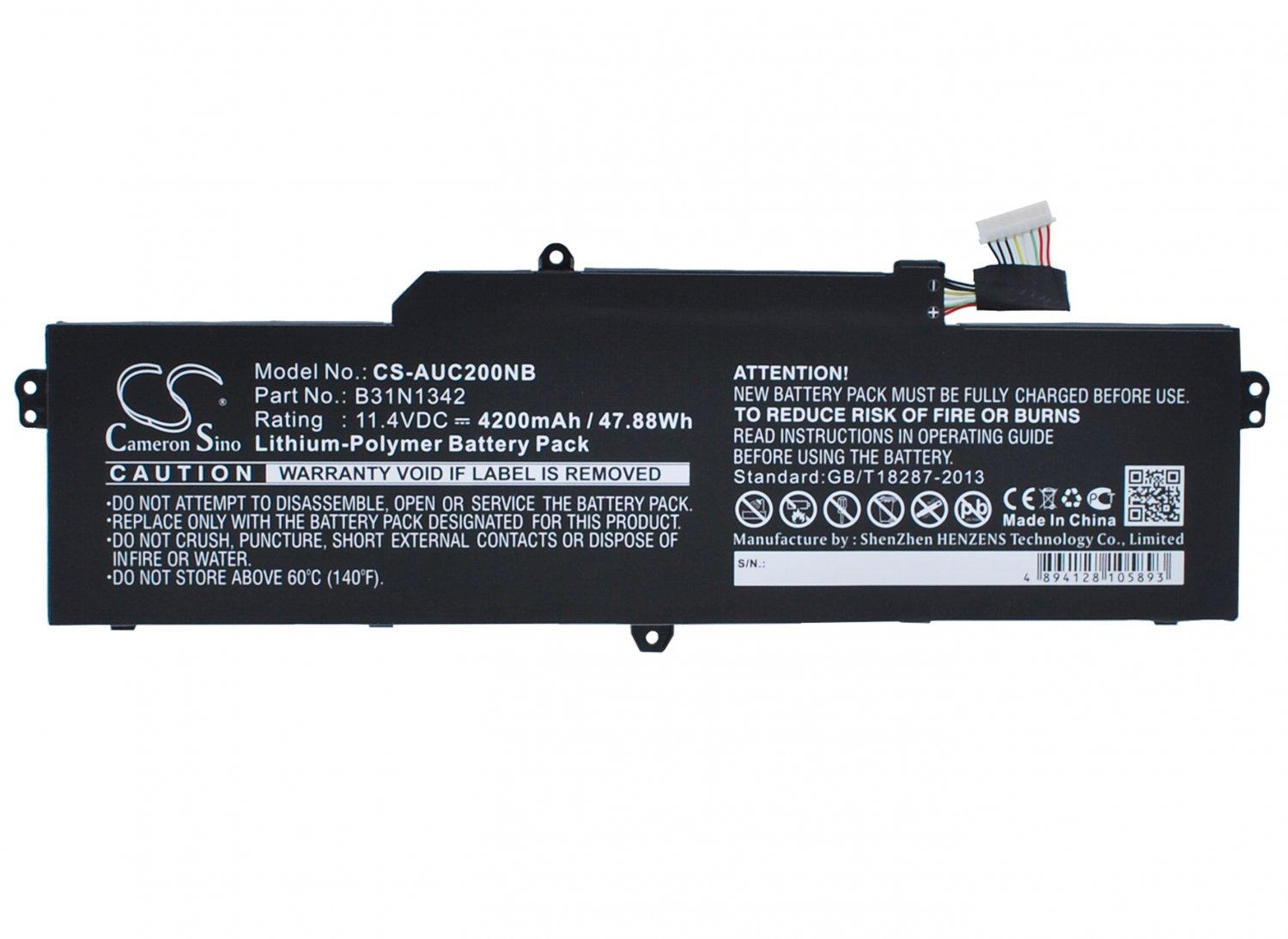 AUC200NB Battery CS for ASUS serie Chromebook, C200 4200 mAh