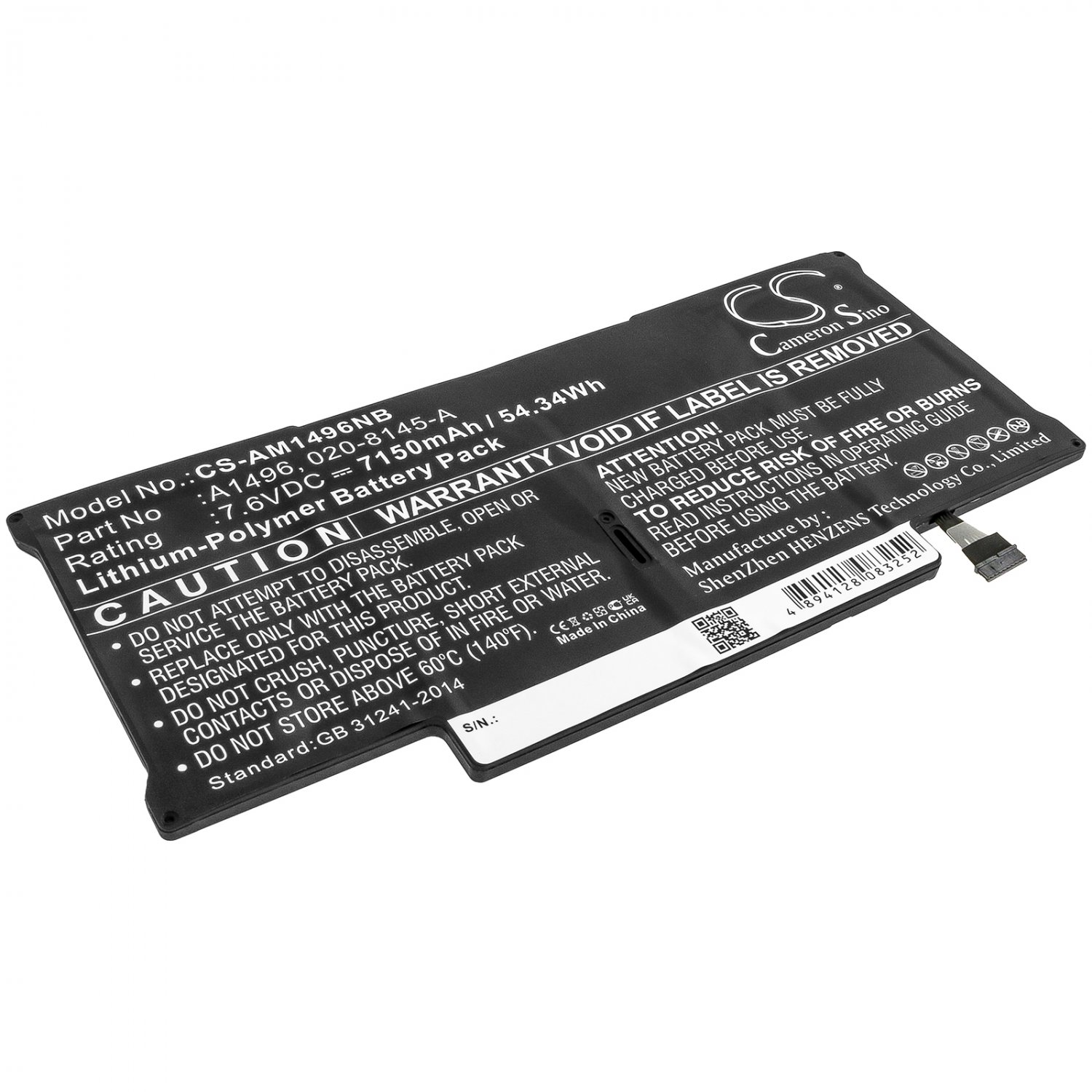 AM1496NB Battery CS for MacBook Air 13"xxx, Air Core xxx, 7150 mAh