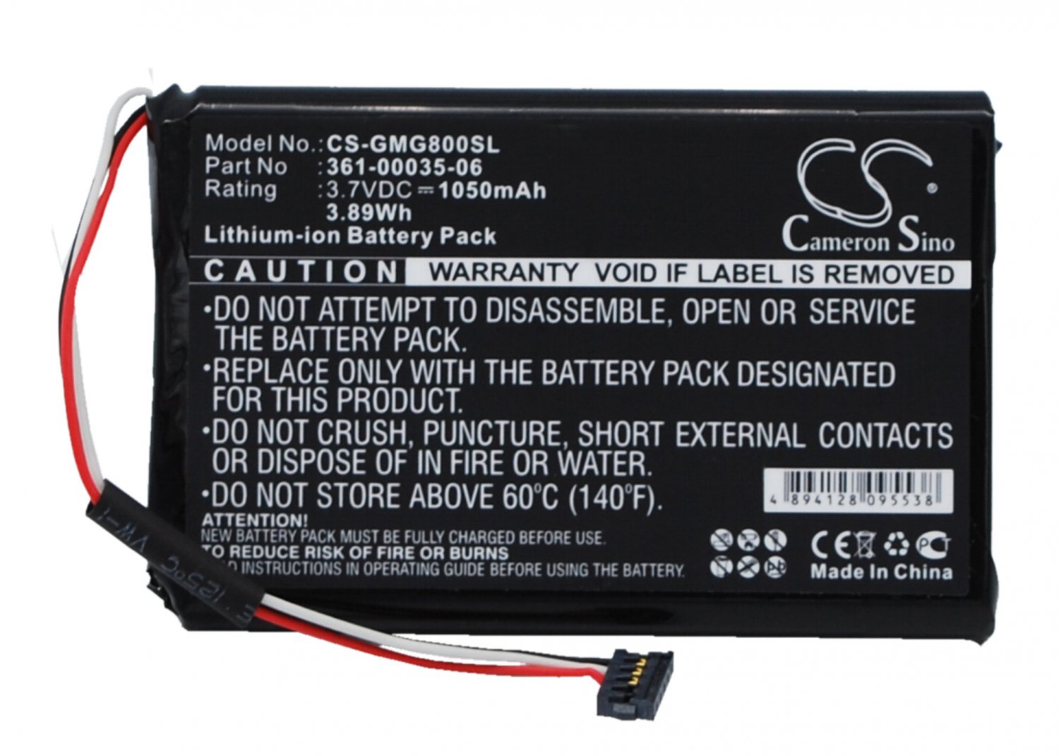 GME800SL Battery CS for GARMIN serie Edge 800, Edge 810, 1000 mAh