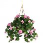 Geranium Silk Hanging Basket