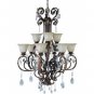 Augusta 9-Light Chandelier with Crystals Auburn Florentine