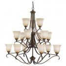 Parkview Fifteen Light Chandelier in Russet Bronze